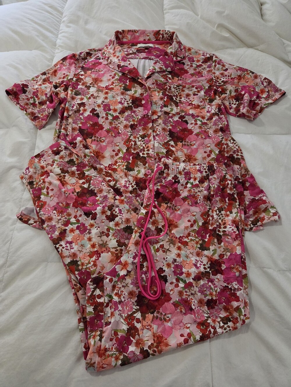 Ted Baker London Pajama Set Size L Pink Floral, 2 piece set
